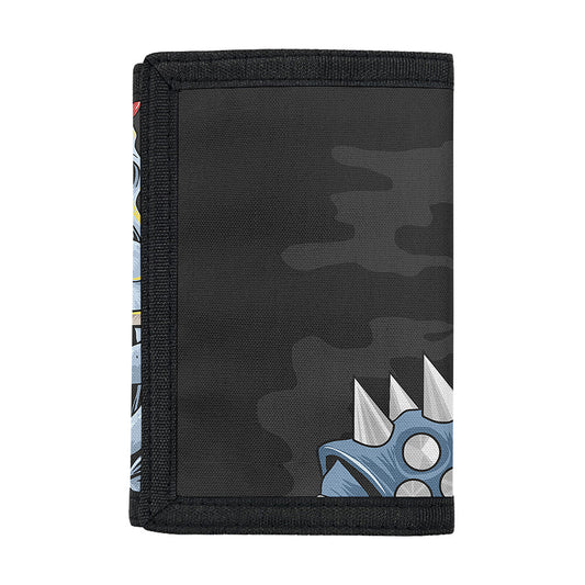 Punk Mohawk Devil Print Trifold Wallet