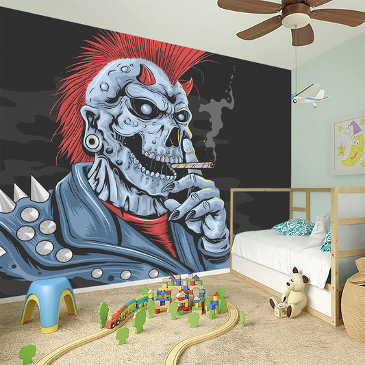 Punk Mohawk Devil Print Wall Sticker