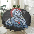 Punk Mohawk Devil Print Waterproof Round Tablecloth