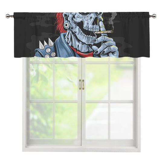 Punk Mohawk Devil Print Window Valance