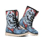 Punk Mohawk Devil Print Winter Boots