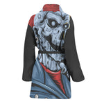 Punk Mohawk Devil Print Women's Bathrobe