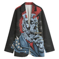 Punk Mohawk Devil Print Women's Blazer