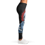 Punk Mohawk Devil Print Women's Leggings