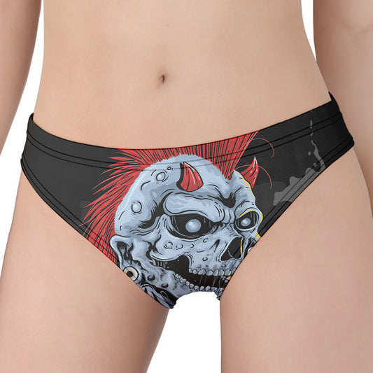 Punk Mohawk Devil Print Women's Panties