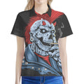 Punk Mohawk Devil Print Women's Polo Shirt