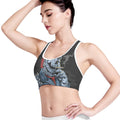 Punk Mohawk Devil Print Women's Sports Bra