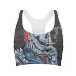 Punk Mohawk Devil Print Women's Sports Bra