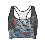 Punk Mohawk Devil Print Women's Sports Bra