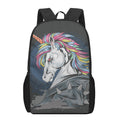 Punk Unicorn Print 17 Inch Backpack