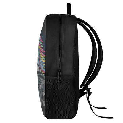 Punk Unicorn Print 17 Inch Backpack
