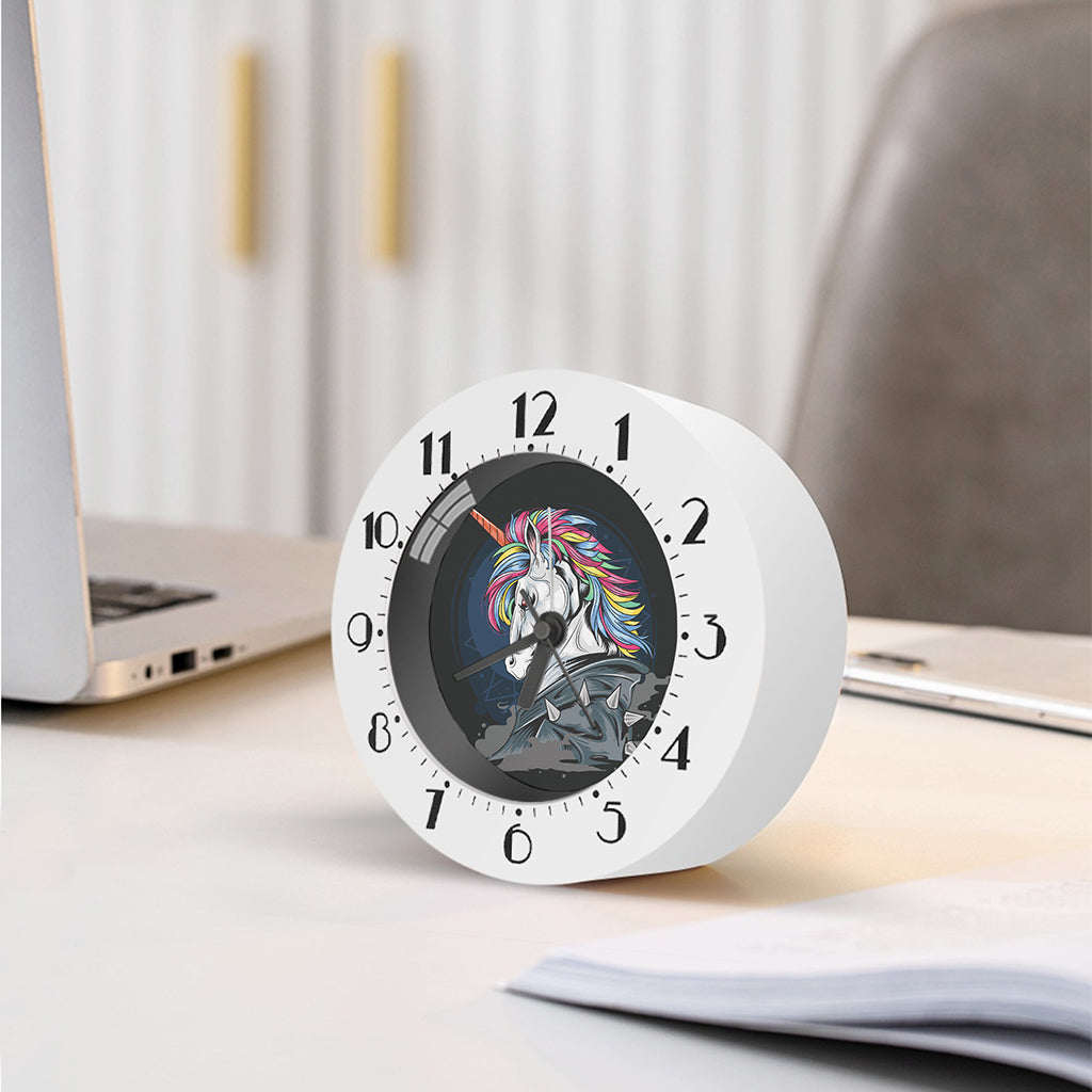Punk Unicorn Print Alarm Clock