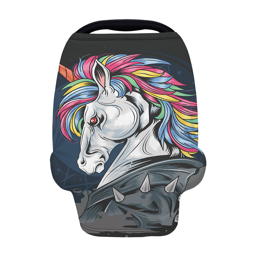 Punk Unicorn Print Baby Seat Cover
