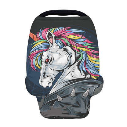 Punk Unicorn Print Baby Seat Cover
