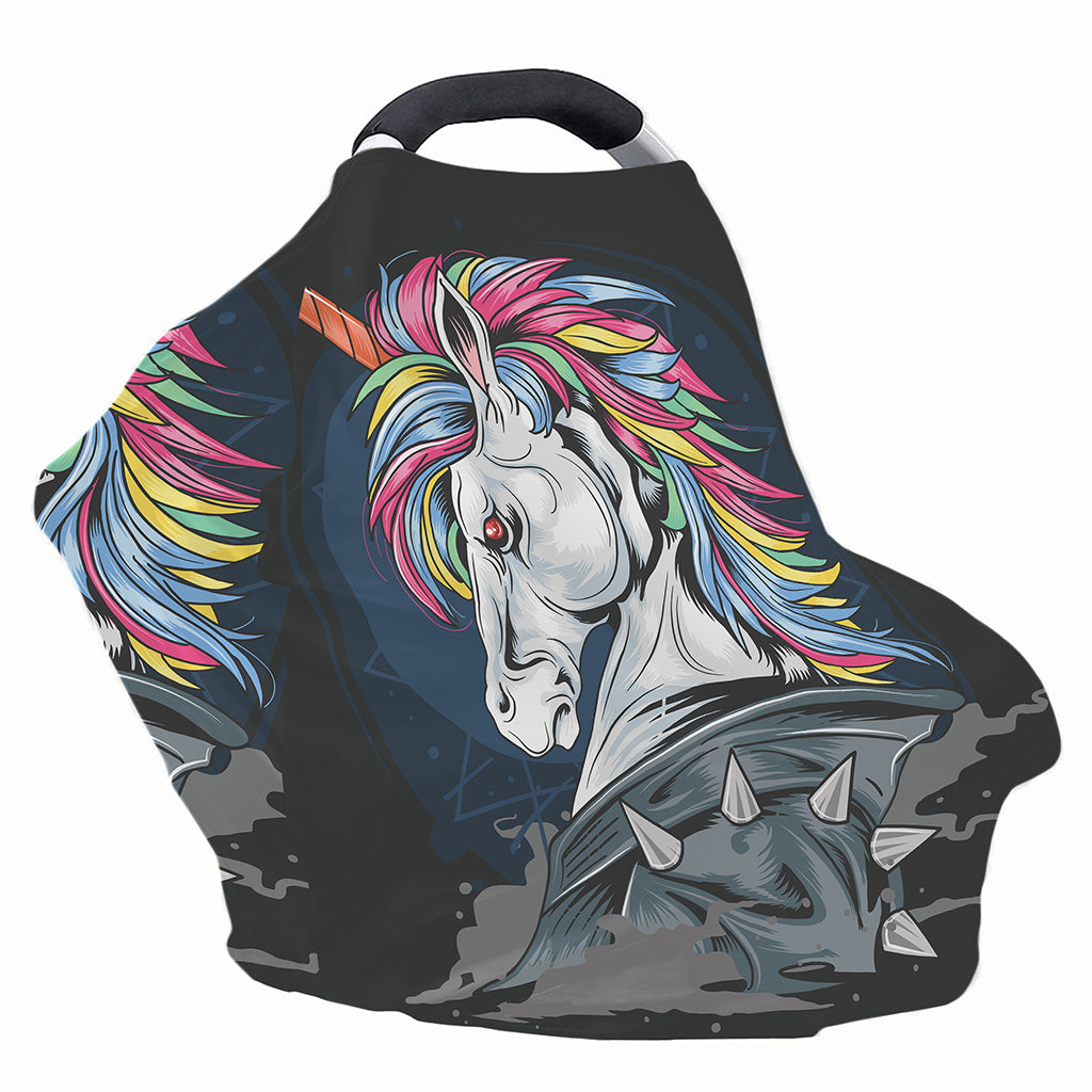Punk Unicorn Print Baby Seat Cover