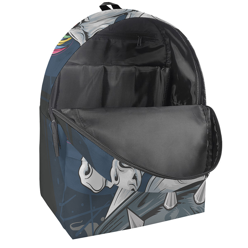 Punk Unicorn Print Backpack