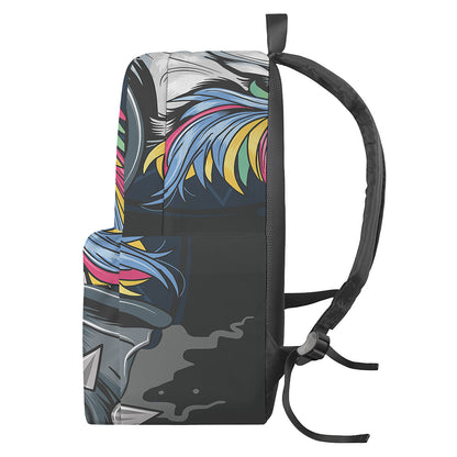 Punk Unicorn Print Backpack