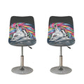 Punk Unicorn Print Bar Stool Covers