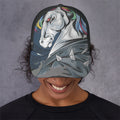 Punk Unicorn Print Baseball Cap