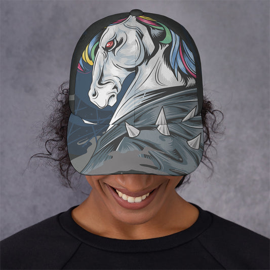Punk Unicorn Print Baseball Cap