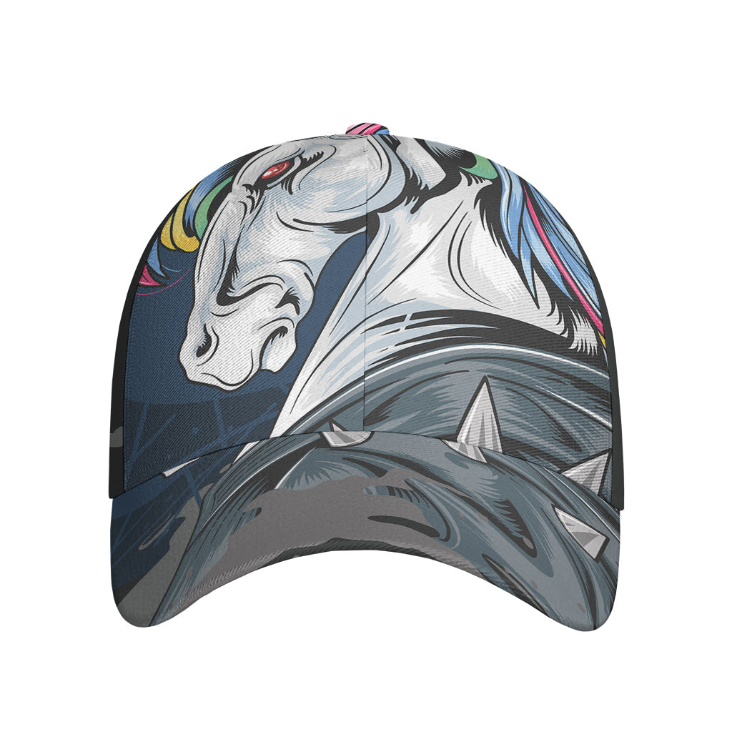 Punk Unicorn Print Baseball Cap