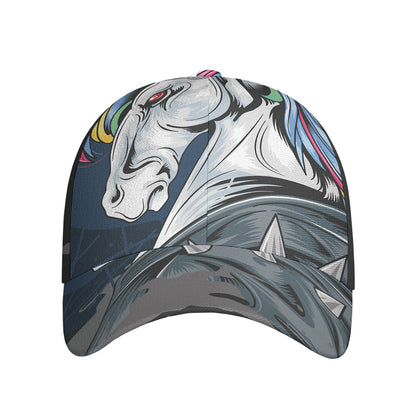 Punk Unicorn Print Baseball Cap