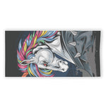 Punk Unicorn Print Beach Towel