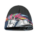 Punk Unicorn Print Beanie