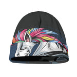 Punk Unicorn Print Beanie