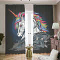 Punk Unicorn Print Dimout Pencil Pleat Curtains