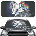 Punk Unicorn Print Car Windshield Sun Shade