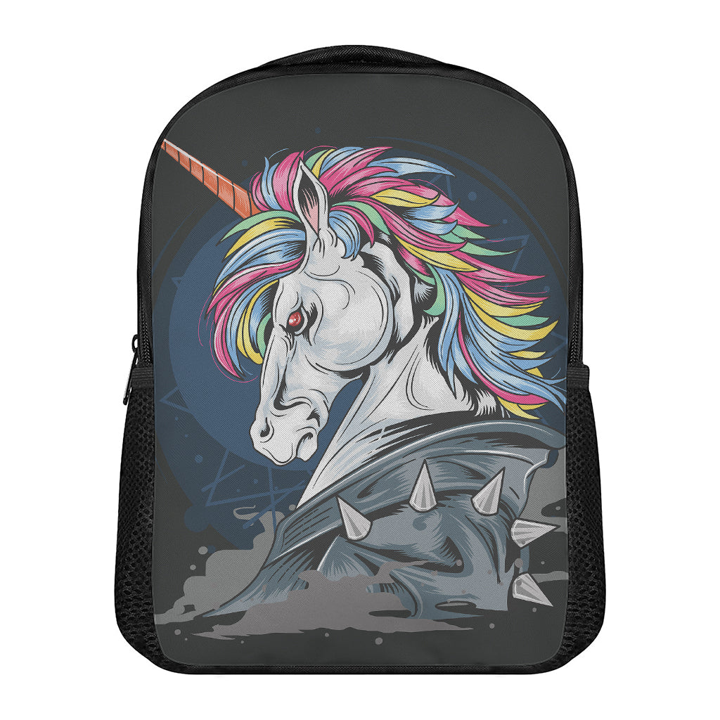 Punk Unicorn Print Casual Backpack