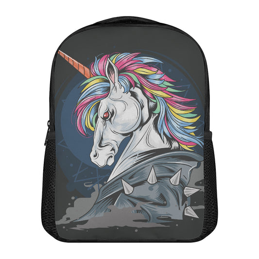 Punk Unicorn Print Casual Backpack