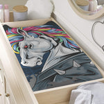 Punk Unicorn Print Changing Pad Cover