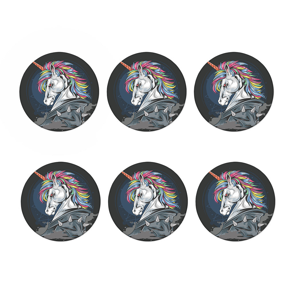 Punk Unicorn Print Coaster Set