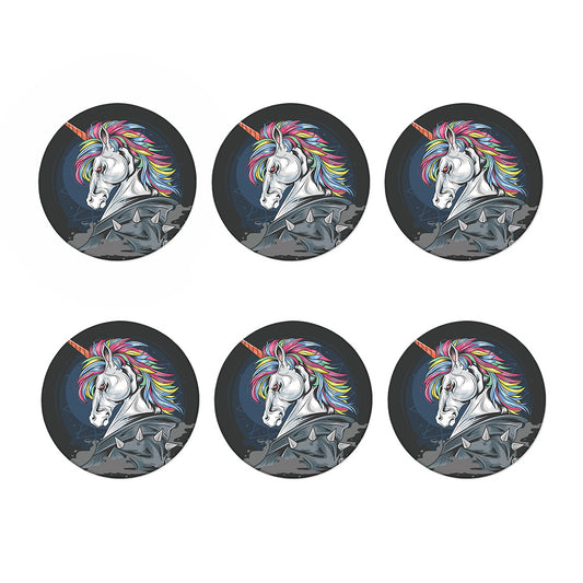 Punk Unicorn Print Coaster Set