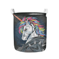Punk Unicorn Print Collapsible Laundry Basket