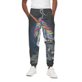 Punk Unicorn Print Cotton Sweatpants