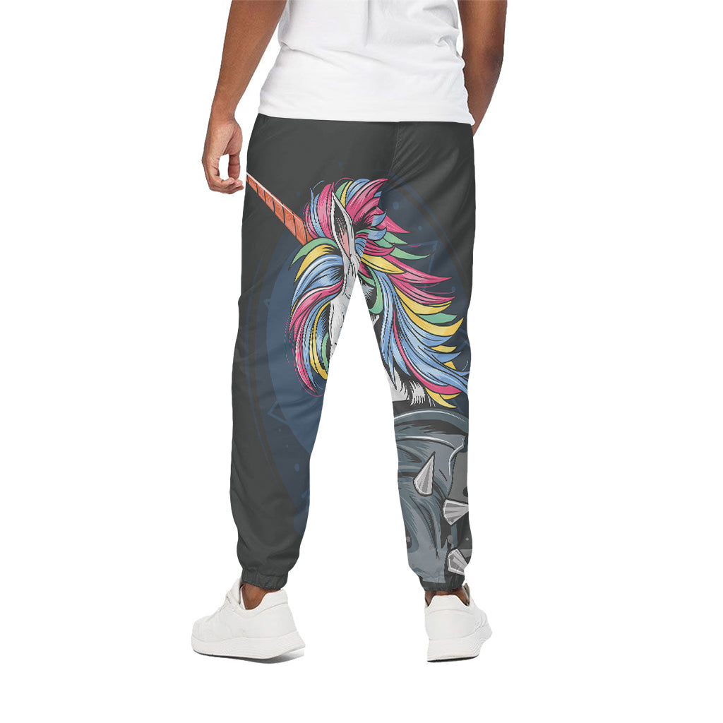 Punk Unicorn Print Cotton Pants