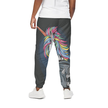Punk Unicorn Print Cotton Pants