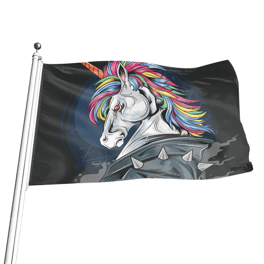 Punk Unicorn Print Flag