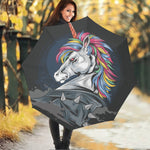 Punk Unicorn Print Foldable Umbrella