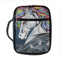Punk Unicorn Print Front Pocket Bible Bag