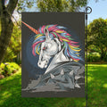 Punk Unicorn Print Garden Flag