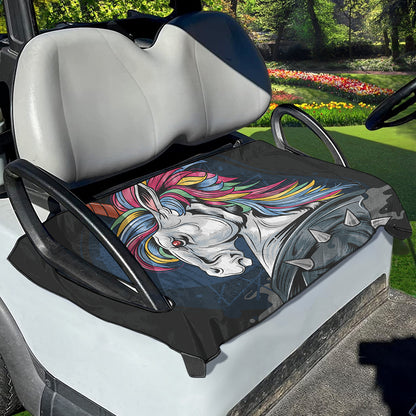 Punk Unicorn Print Golf Cart Seat Cover