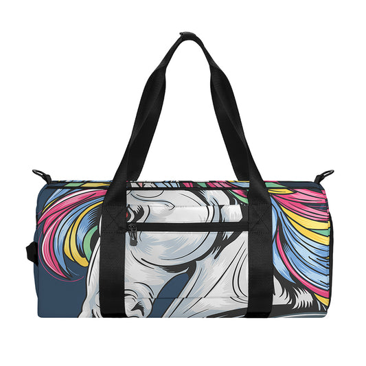Punk Unicorn Print Gym Bag