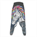 Punk Unicorn Print Hammer Pants