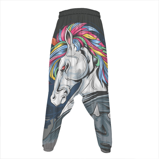 Punk Unicorn Print Hammer Pants