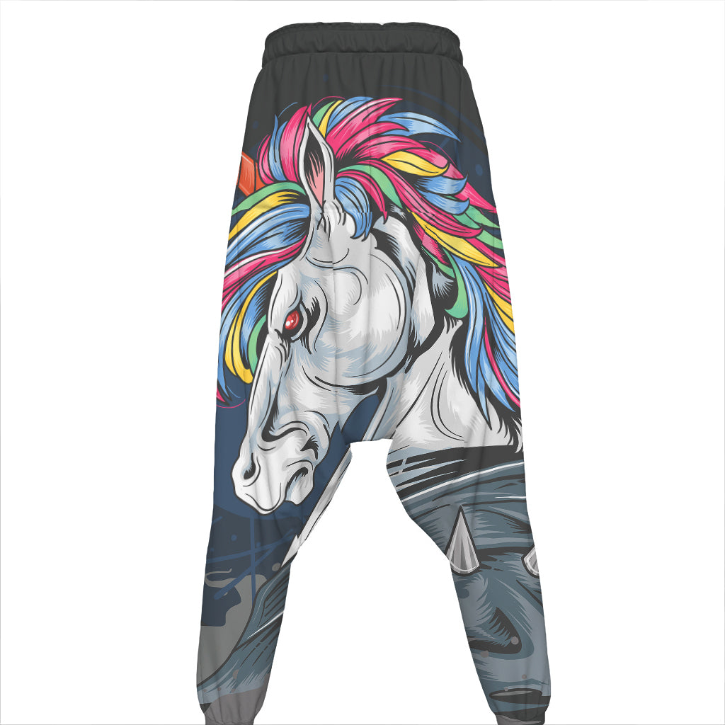 Punk Unicorn Print Hammer Pants