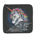 Punk Unicorn Print Hand Towel